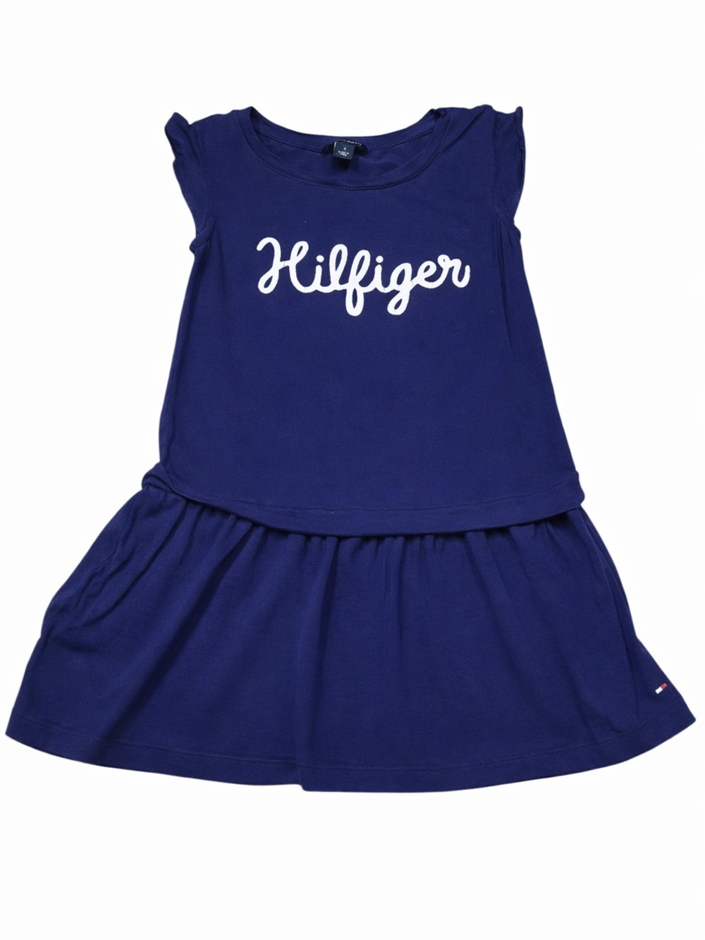 4T Tommy Hilfiger Royal Blue Girls' Script Logo Dress